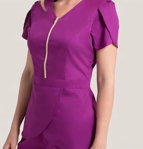 Uniformes de sarga con bolsillos de poliéster y algodón antiarrugas transpirables para médicos de enfermería - Product Image 6