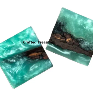 Top Quality Good Polished Handcrafted Wooden Bone Inlay <b>coaster</b> <b>Set</b> 6 Pcs With Holder for Hotel home and Restaurant From India - Product Image 2