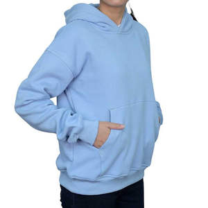 Venta al por mayor 100% algodón sudaderas con capucha transpirables color sólido sudaderas - Product Image 6