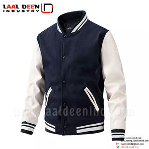 เสื้อแจ็กเก็ตสำหรับผู้ชาย,เสื้อแจ็กเก็ตเบสบอลทำจากผ้าวูล Chenille เลือกได้ตามต้องการสำหรับฤดูหนาวปี100% - Product Image 6