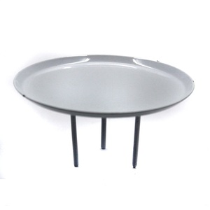 Soporte de pilar de vela de hierro decorativo de mesa con soporte Soporte de vela de color gris Hecho a mano Personalizado a granel - Product Image 4