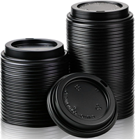 Couvre-gobelets jetables en plastique PP de qualité supérieure, ajustement sécurisé pour boissons chaudes, pour gobelets à café en papier à emporter