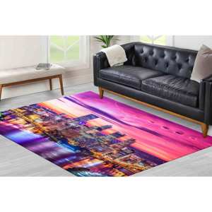 Tapis imprimé Pittsburgh City at Night - Tapis doux et antidérapant, tapis en velours - Product Image 3
