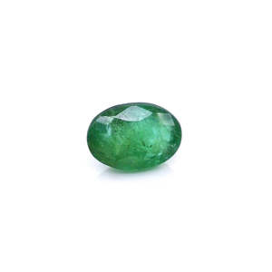 Émeraude naturelle zambienne taille coussin 2,75 carats, qualité AAA, pierre précieuse en vrac, forme fantaisie poire ovale, hauteur 8 mm, traitée thermiquement, ambre de 1 mm - Product Image 1