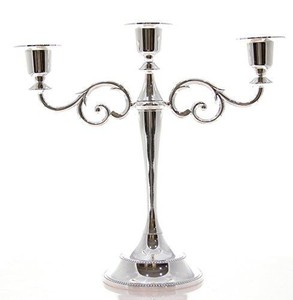 Venta superior vela de boda moderna decoración centro de mesa candelabro de Metal hecho a mano acabado de lujo decoración de boda - Product Image 2