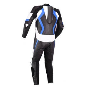 Combinaison de moto en cuir personnalisée grande taille pour hommes équipement d'équitation de moto de course combinaisons de protection une pièce en cuir pour motard - Product Image 4