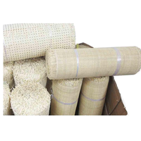 CH GLOBAL Pièce de base en cannage de rotin tressé en maille ouverte/fermée, blanchi, motif Singapour, pour mobilier d'extérieur, largeur 30-90 cm, Agriculture