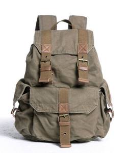 Vintage Custom Male Drawstring Rucksack Long Back Pack Bag Hipster Style for School Travelling Canvas <b>Backpack</b> for Accessories - Product Image 2