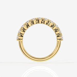 18K Gold <b>Wedding</b> Band with <b>Cushion</b> Cut Moissanite Diamond Elegant <b>Wedding</b> <b>Ring</b> - Product Image 4