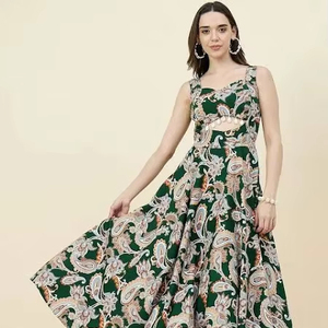 Vestido de algodón indio hecho a mano para el verano, elegante hasta la rodilla para mujer, cómodo regalo de novia personalizado, suministro ODM - Product Image 1