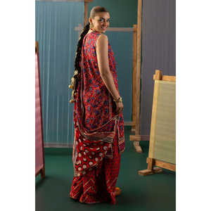 Conjunto de 3 Piezas de Traje Holgado para Mujer, 100% Algodón Transpirable, Bordado Gota, con Dupatta Estampada CL-62040 - Product Image 4