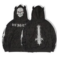 Wholesale Hot <strong>selling</strong> New latest fashionable puff Print Mens Casual Street wear Raw Hem <strong>Graphic</strong> zip up <strong>Hoodies</strong>