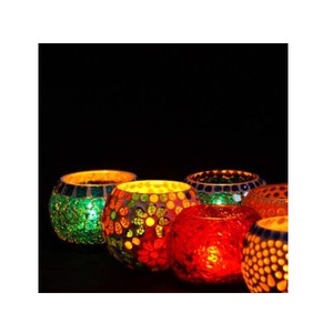 Trendy Mosaic Glass Crackle T Light Holder Potted Plants For Home Decoration Wedding Party Decor Bulk Quality Price - Product Image 2