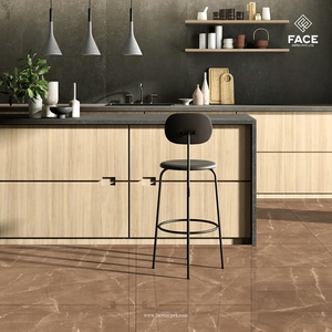 Carreaux en porcelaine polie antirouille Ford brun antibactérien 600x600mm 600x1200mm brique réfractaire moderne pour villa intérieure et extérieure - Product Image 1
