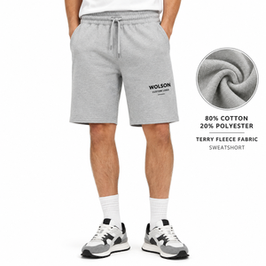 Premium <b>Men</b> <b>Sweat</b> <b>Shorts</b> Comfortable Cotton Blend Training Quick Dry Breathable Drawstring Waist for Gym Workout Running Sports - Product Image 2