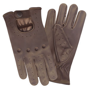ถุงมือขับรถหนังแท้ทรงสลิมฟิตกันลื่นสำหรับทุกเพศ สไตล์เรโทร สำหรับคนขับรถในเมือง ปากีสถาน 2026 - Product Image 3