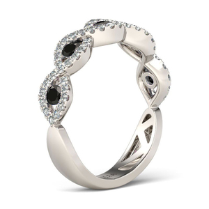 Jeulia Twist Lab Grown Diamond Sterling Silver Rose Gold Plated <b>Opening</b> Band <b>Ring</b> for Women - Product Image 3