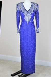 Elegante con cuentas de lentejuelas y cuentas Hombro Aline Forma del cuerpo dos mangas Vestido de noche Vestido de fiesta Vestido largo - Product Image 4