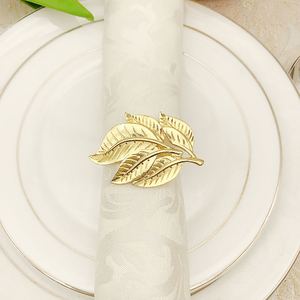 Servilletero de diseño de hoja de oro de Metal de gran oferta para boda restaurante Hotel y propósito de regalo - Product Image 6