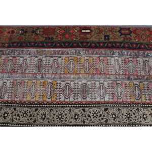 2.7x5.7 ft Vintage Rug, Turkish Accent Rug, <b>Red</b> Brown Bordered <b>Wool</b> Rug - Product Image 5