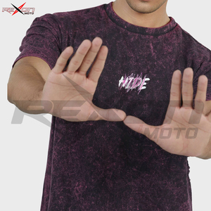 T-shirt pour hommes Coral Acid Wash Tee-Coupe décontractée T-shirts graphiques personnalisés T-shirts imprimés pour hommes Impression numérique Vintage Distressed - Product Image 3