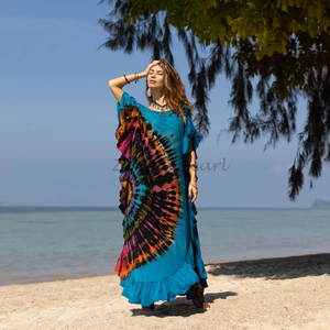 Hot Selling Good Quality Womens <b>Beach</b> Clothing Boho Chic <b>Kaftan</b> Dress Boho Lady Sundress Elegant Cold Shoulder Poncho <b>Kaftan</b> OEM - Product Image 4