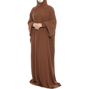Vêtements islamiques personnalisés de haute qualité pour femmes Motif solide modeste Robe musulmane de grande taille Abayas de haute qualité pour dames - Product Image 3