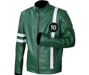 Customizable High Quality Green Lambskin Leather Stand Biker <b>Jacket</b> XS Professional Winter Cartoon Halloween Costume - Product Image 1