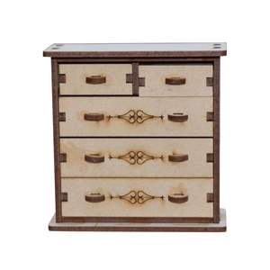 Kit de casa en miniatura Juego de muebles para casa de muñecas de madera Casas de muñecas cortadas con láser - Product Image 3