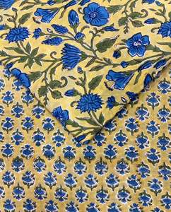 Tela 100% Algodón Estampada a Mano, Artesanía de Jaipur, Tradicional, Ecológica, Transpirable, Tela de Algodón con Estampado a Bloque - Product Image 2