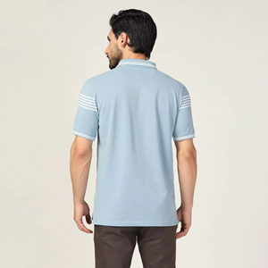 2025 logotipo personalizado 100% algodón de alta calidad de moda de manga corta transpirable que absorbe la humedad sudadera polos para hombres - Product Image 3