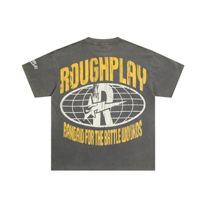 RoughPlay RockOut T-Shirt White Ink Direct <b>Spray</b> Breathable Vintage Diamond Short Sleeved T-shirt - Product Image 6