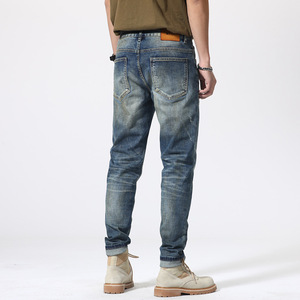 Ropa informal de calle para hombre, pantalones vaqueros holgados, Pantalones vaqueros de pierna recta, tendencias calientes, pantalones vaqueros de pierna ancha desgastados lavados para hombre - Product Image 2