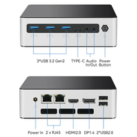 Intel Core I7 Mini PC NUC 1255U con DDR5 RJ45 2 Ethernet LAN Win11 Oficina Tipo-C DP 4K Linux Computadora para AU EE. UU. UE