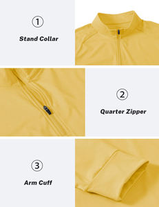 Cómoda y ligera camiseta Polo con cremallera de un cuarto, logotipo personalizado, manga corta, tela totalmente personalizada, polos de Pakistán para hombres - Product Image 4