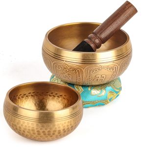 ชามสำหรับนั่งสมาธิทองเหลืองทรงกลมจากอินเดีย - Product Image 6