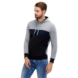 Nouvel arrivage de sweats à capuche pour garçons noir et gris couleur Slim Fit pull Pls taille chaud hiver porter des sweats à capuche pour adulte - Product Image 3