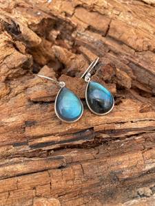 Handmade Labradorite Gemstone Earrings 925 Sterling Silver Unique Statement Fashion Jewelry Gift For Women Men - Product Image 2