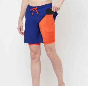 Short d'entraînement pour hommes de haute qualité 2-en-1 à séchage rapide Fitness Sports Running Wear Style décontracté Motif solide en grande taille - Product Image 1