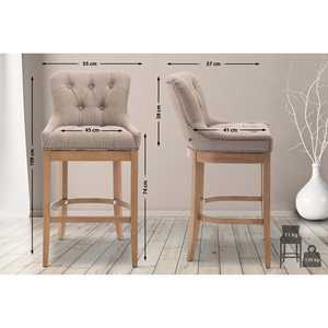 Taburete de Bar Tejido Estilo Sofá de Tela Lisa Lakewood, Modelo Antiguo CLP - Product Image 5