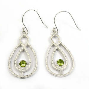 High Quality Royal Look Peridot Gemstone Hook <b>Earrings</b> In 925 <b>Sterling</b> <b>Silver</b> Handmade <b>Earring</b> Perfect Wedding Gifts For Her - Product Image 1