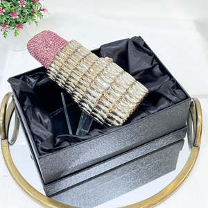 Bolso de Mano de Cristal Hecho a Mano con Media Luna de Perlas, para Novia, Boda, Noche, Moda Clásica, Fiesta, Casual, Impermeable, para Mujer - Product Image 3