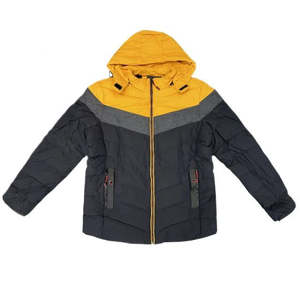 Chaqueta acolchada de lona suelta unisex con cierre de cremallera y logotipo frontal con cuello redondo Servicio OEM Temporada de primavera - Product Image 4