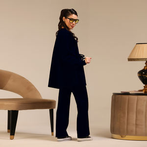 Suéter de Invierno Moderno Fresh Drop, Abaya Moderna para Mujeres Musulmanas, Blusa de Manga Tejida, Pantalones Anchos, Conjunto de Dos Piezas, Ropa Islámica - Product Image 5