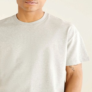 Tee Wonder T-shirts en jersey de bambou à manches mi-longues pour hommes personnalisable Boxy Fit Anti-rides respirant Longline Logo 100% coton - Product Image 4