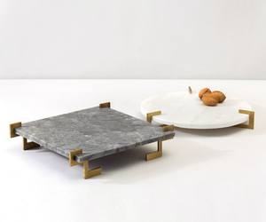 SEEM MEILLEUR PLATEAU EN RÉSINE MODERNE FAIT À LA MAIN Plateau écologique jetable arrondi élégant pour servir et style à la maison - Product Image 6