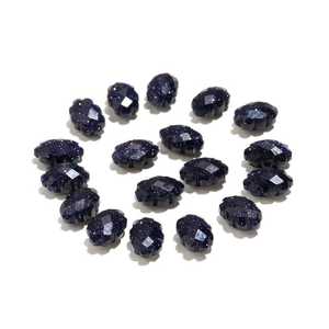 ลูกปัดหินซันสโตนสีดำรูปทรงเมฆ แกะสลักด้วยมือ ขัดเงา ขายส่งอัญมณี - Product Image 1