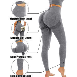 Leggings Deportivos de Cintura Alta para Mujer, Efecto Levanta Glúteos, Sin Costuras, Control de Abdomen, Compresión, Largos, para Yoga, Venta al Por Mayor 2026 - Product Image 4