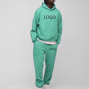 Conjunto Deportivo Personalizado con Logotipo, Sudadera con Capucha y Pantalones, Ropa Deportiva Urbana para Hombre, Conjunto de 2 Piezas - Product Image 1