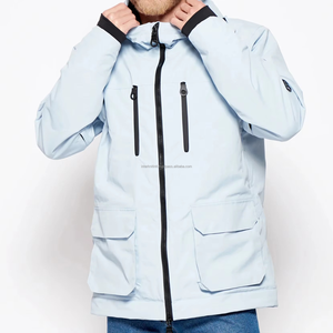 Vestes de snowboard personnalisées avec logo, coupe-vent, garde au chaud, ensemble 2 pièces : veste de ski imperméable pour homme et pantalon de ski - Product Image 3